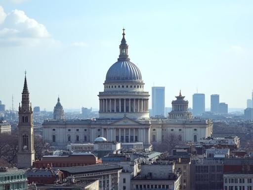 St. Paul's Cathedral dome against the city skyline.