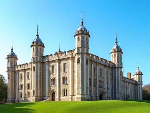 The Tower of London with a clear sky.
